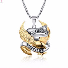 2017 New Arrival Eagle Engraved Letter Polish Pendant